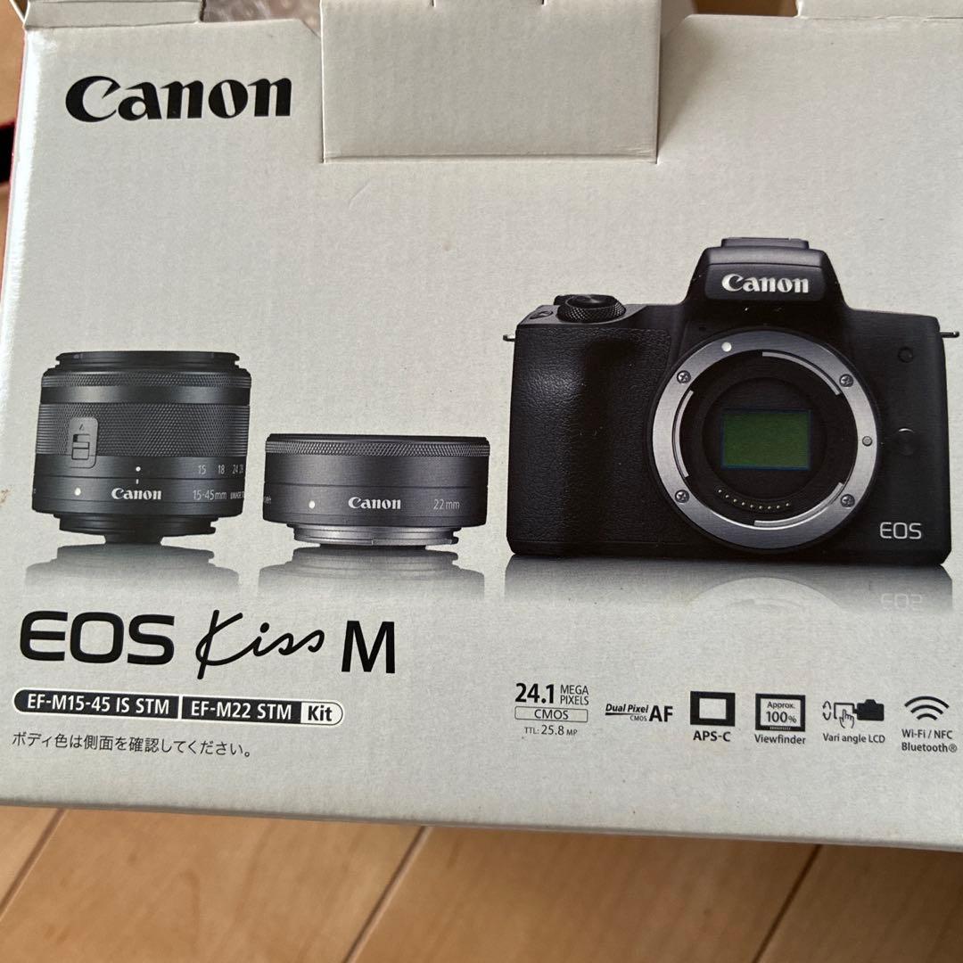 Canon EOS Kiss M ミラーレス一眼 セット ホワイト