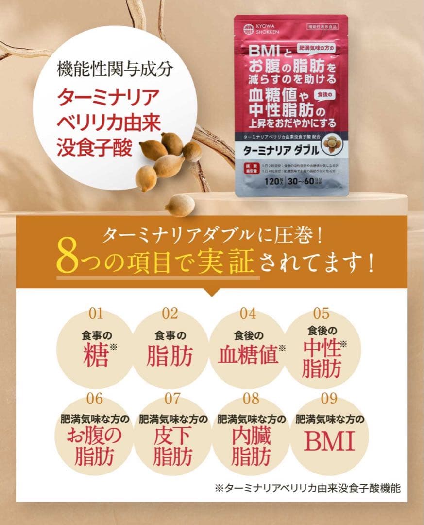 【新品未開封】ターミナリア ダブル 協和食研　120粒入×10袋