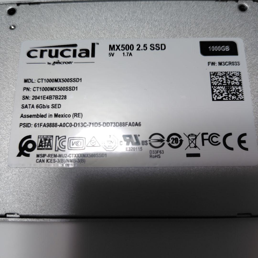 crucial MX500 1TB　CT1000MX500SSD1