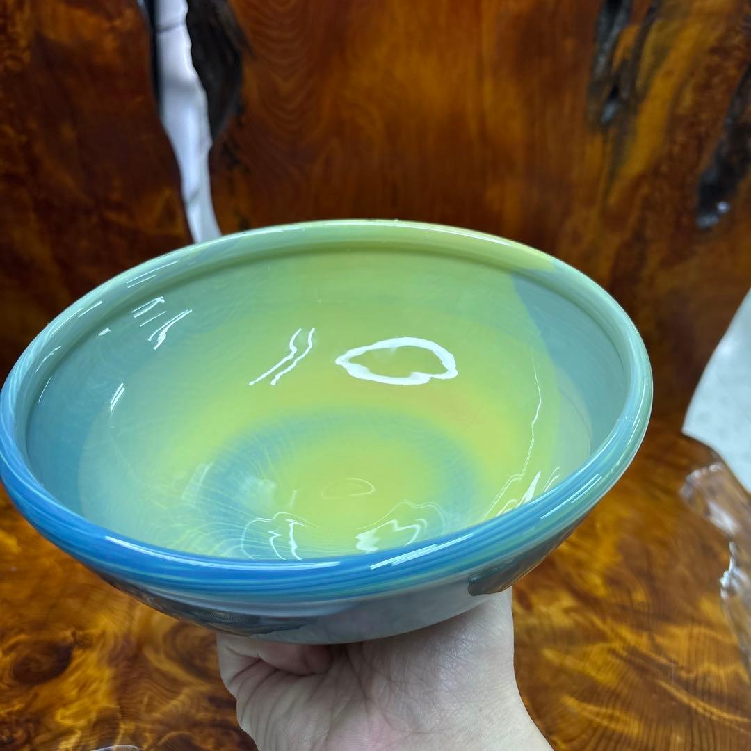 練りガラス　鉢