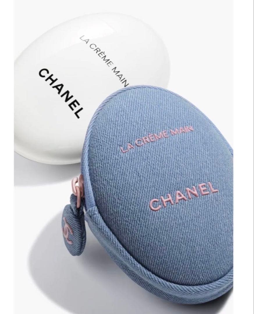 CHANEL ラ クレーム マン デニム 限定品 ポーチ付 ハンドクリーム