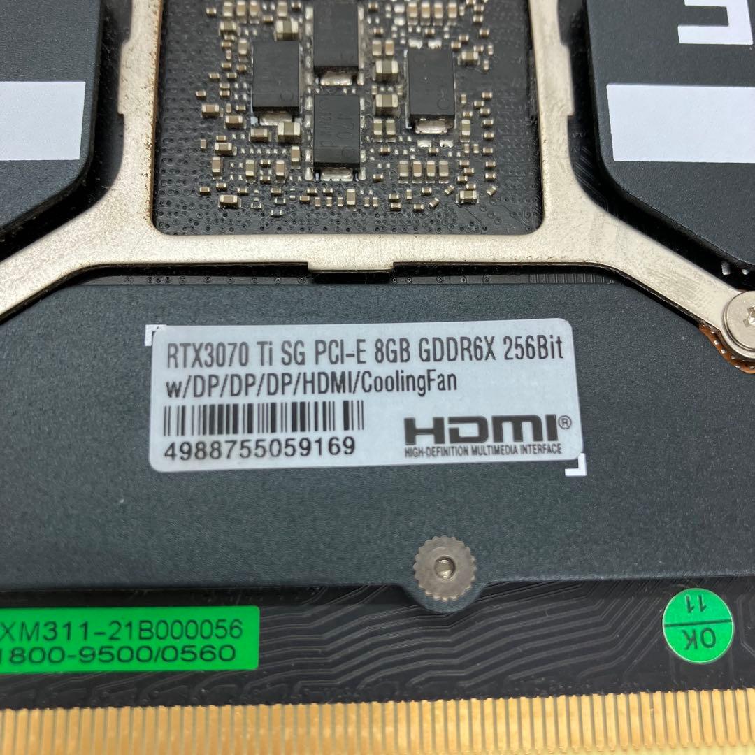 グラフィックボード・グラボ・ビデオカード GALAKURO GAMING RTX 3070 Ti E8GB 156