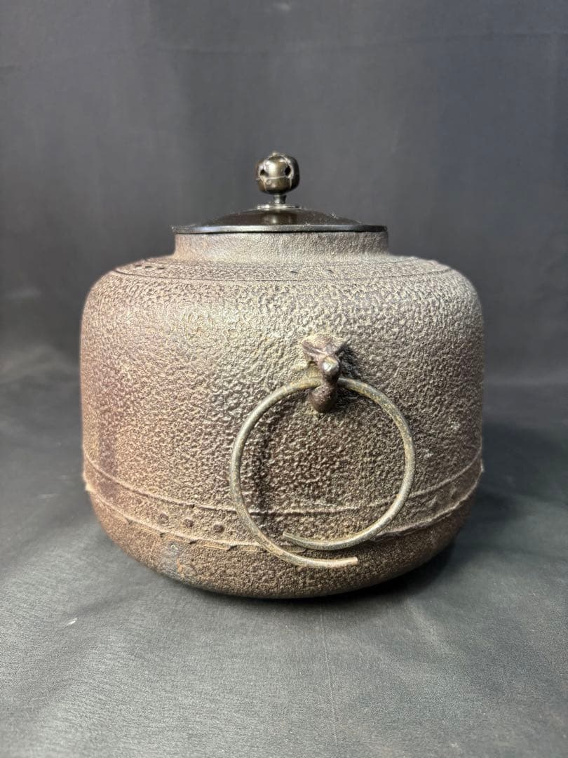 E587 送料無料　風炉釜　風炉　茶釜　五徳　前瓦　茶道具　茶室　茶道　釜鐶