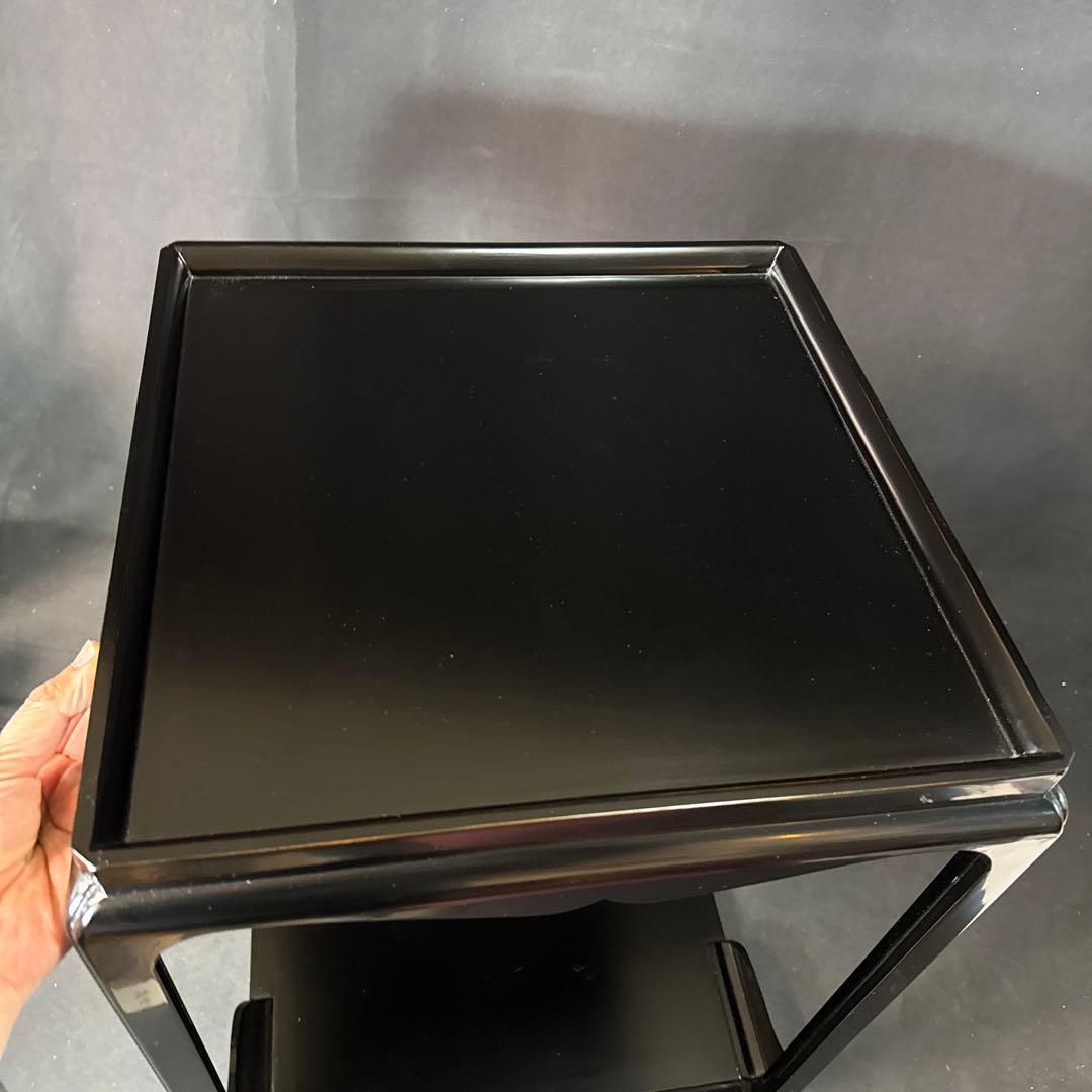 J33 送料無料　高麗卓　茶棚　茶道具　木箱　真塗　平安光入　茶道　木製漆器
