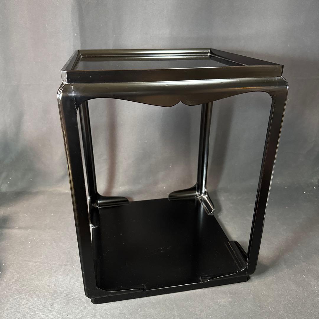 J33 送料無料　高麗卓　茶棚　茶道具　木箱　真塗　平安光入　茶道　木製漆器