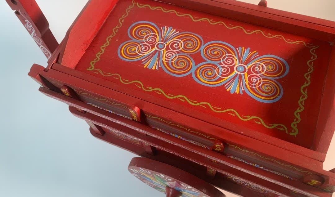コスタリカ伝統工芸 手描き彩色木製カレータ ミニチュア