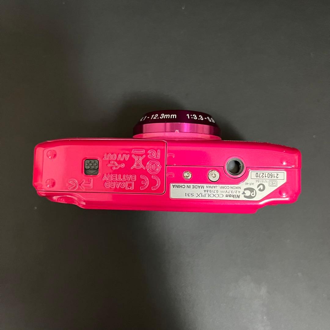 極美品✨Nikon COOLPIX S31 ピンク スマホ転送セット付　デジカメ
