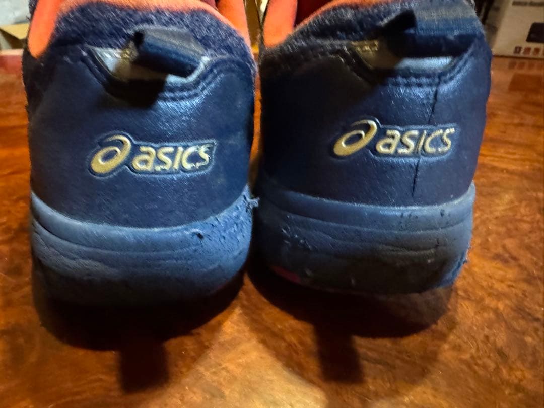 asics安全靴ワイヤータイプ紺26.5cm汚れ傷多数