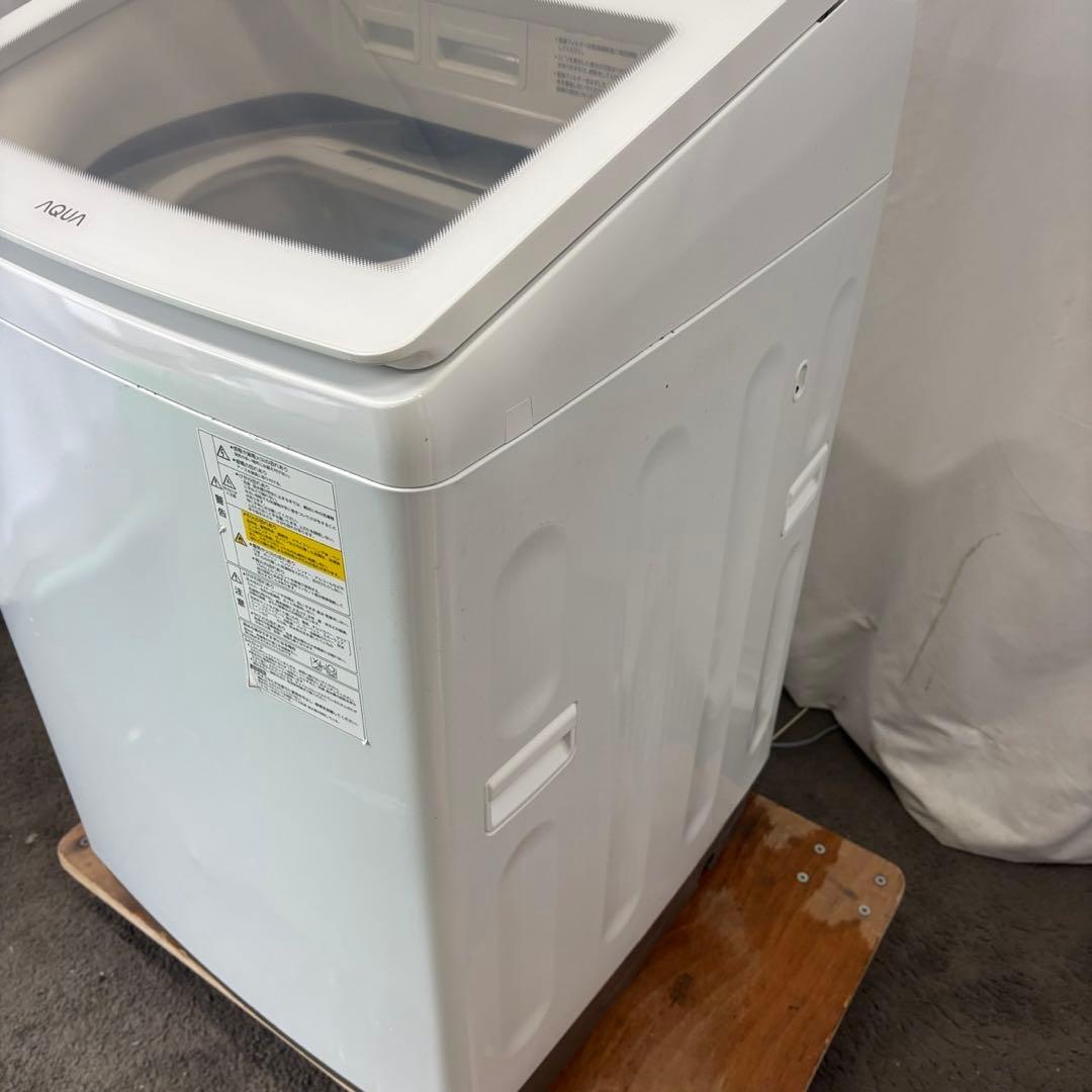 254　AQUA　洗濯機　9キロ　乾燥付き　白　設置無料　中古　大型　安い‼️