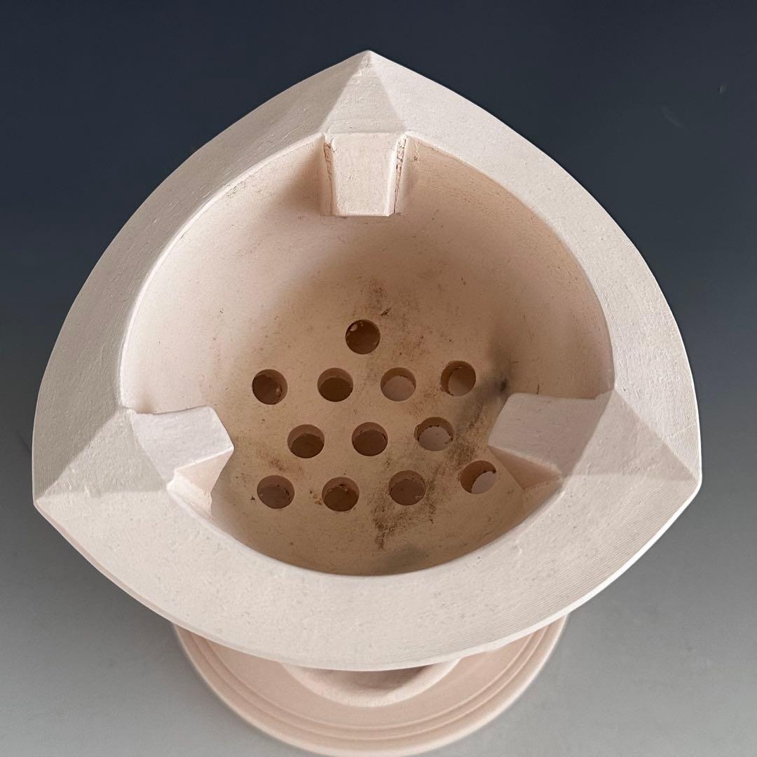 煎茶道具　白泥　木米写　鬼面　涼炉　平安　妙見窯　共箱　台付　湯沸かし　煎茶器
