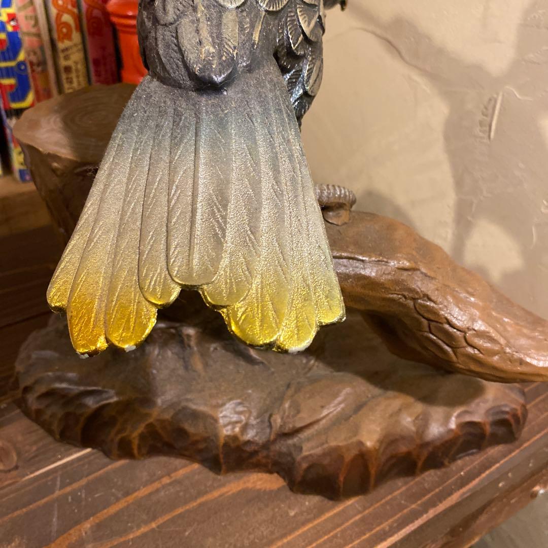 【金属工芸品/金属製】松鷹 置物 縁起物 インテリア