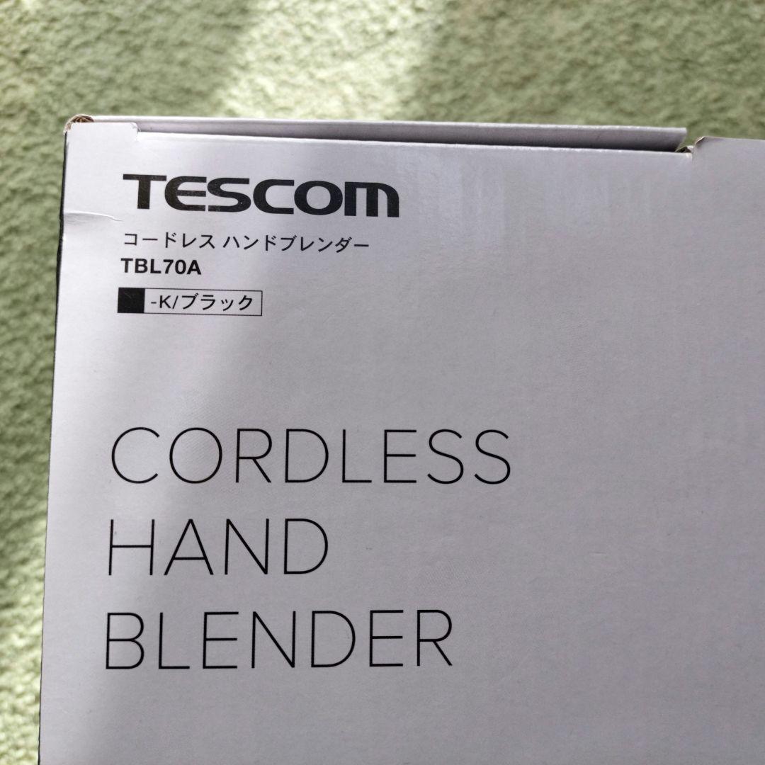 『値下しました』TESCOM コードレスハンドブレンダー TBL70A ブラック