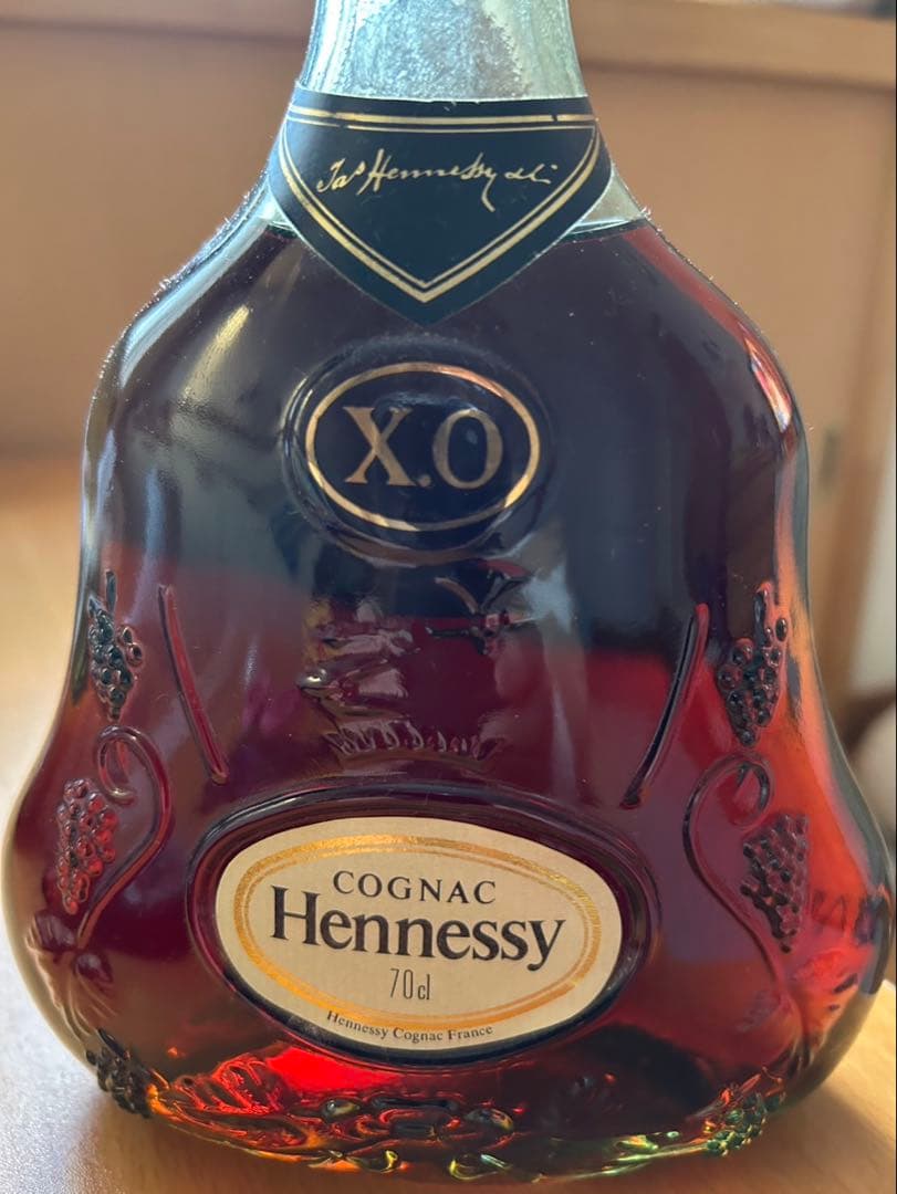 希少　未開封　ヘネシー Hennessy XO 金キャップ　ボトル コニャック