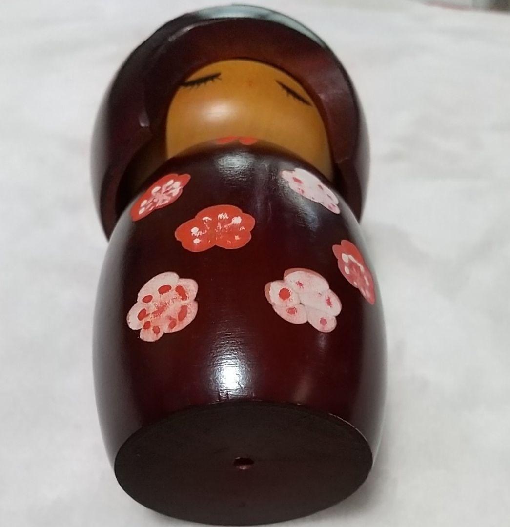 創作こけし　高見沢一夫　青木蓼華　ひな菊　エンジ　梅　　宮下はじめ