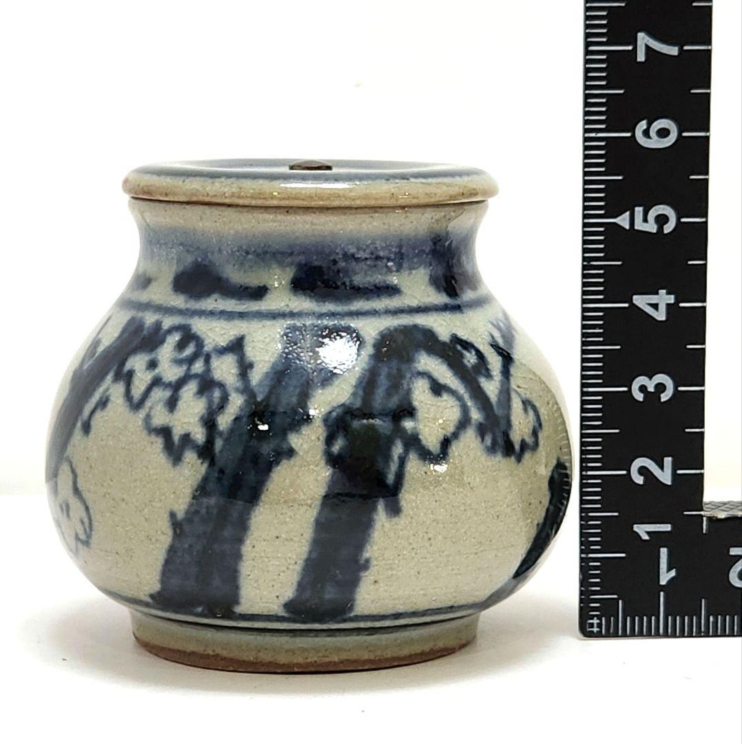 Y3490-5 茶道具 井上良斎作 松竹梅 茶入 共箱　う