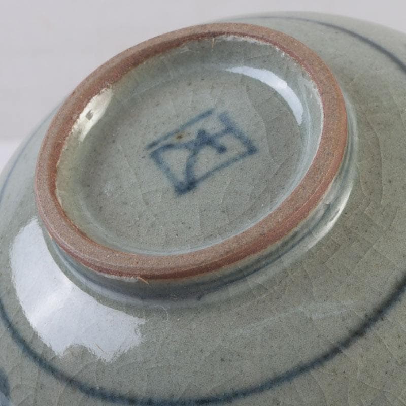 茶道具　清流庵　立石大四郎作　古伊万里手　数茶碗　八客　共箱　M　9967A