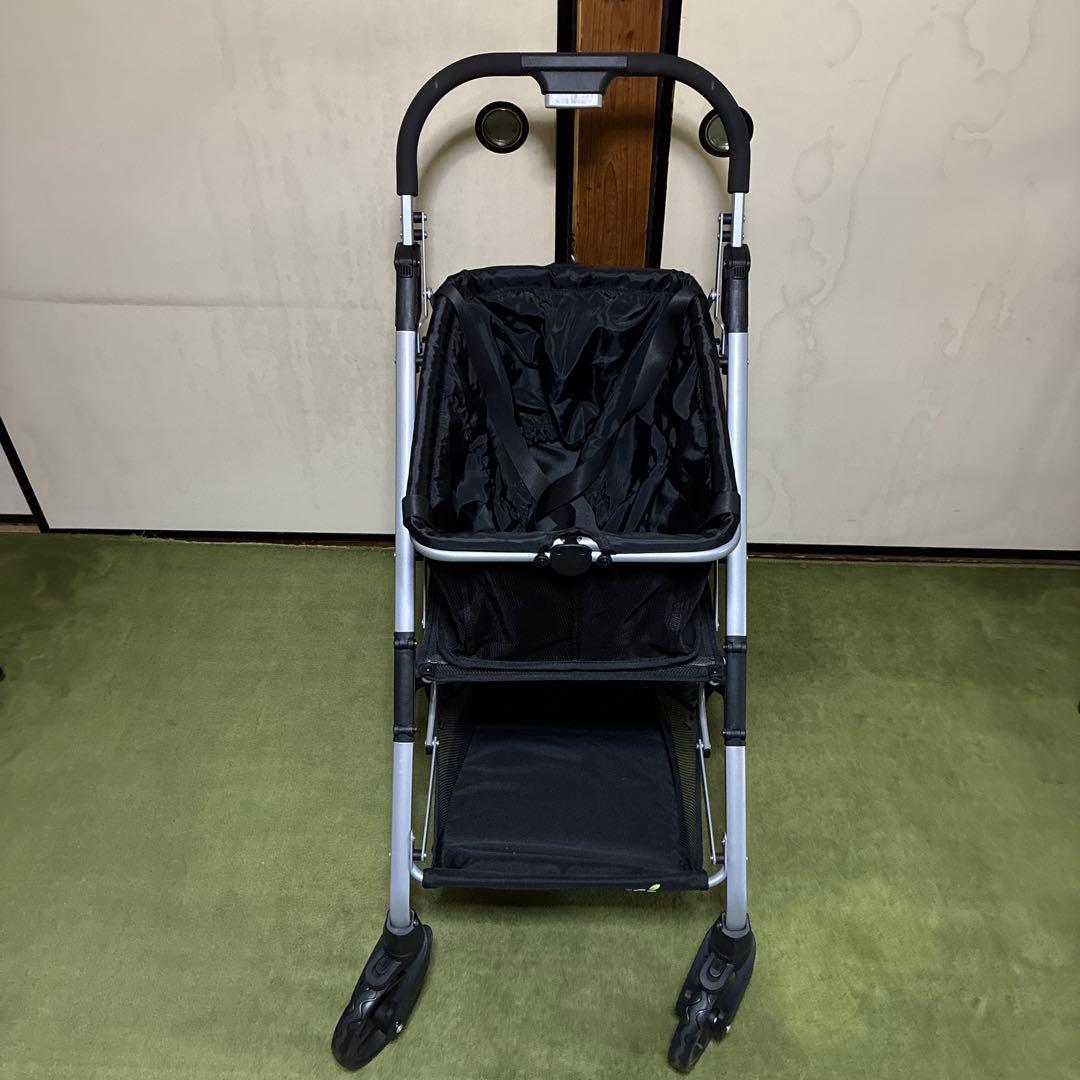 折りたたみ式ショッピングカート ブラック