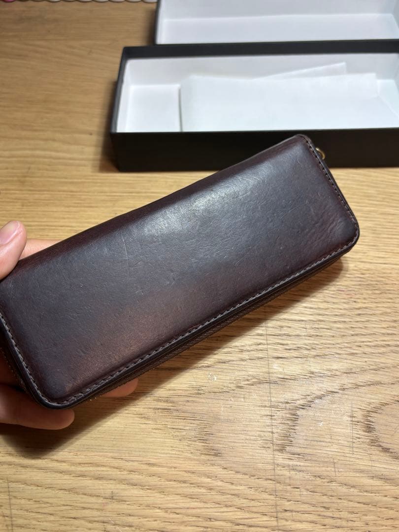sot BOXペンケースキャメルプエブロ sot ラウンドジッペンケースプエブロ