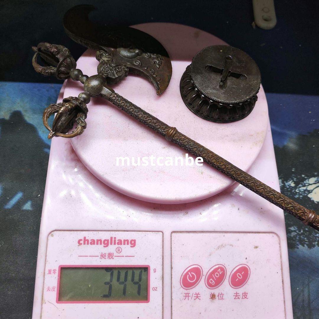 仏教法器 金剛鉤杵 鉞刀 板斧 銅器 装飾品 工芸品 置物