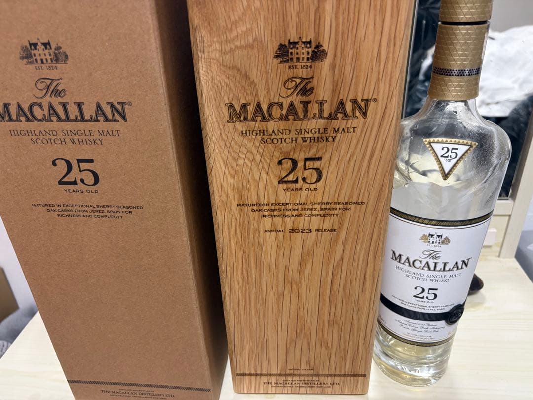 The Macallan 25年 700ml空瓶箱付き