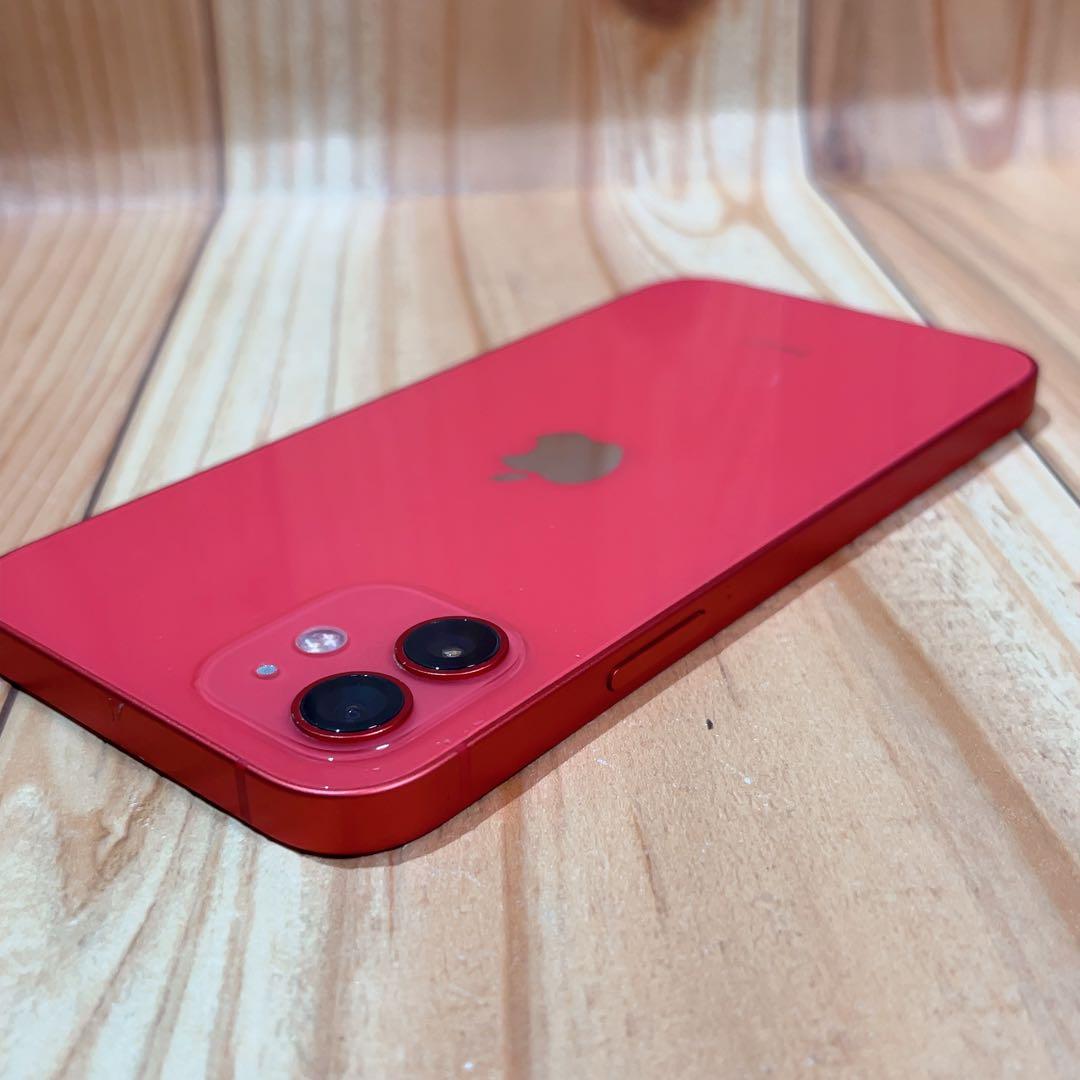 SIMフリー 本体 iPhone 12 128 GB 639 レッド 電池交換済