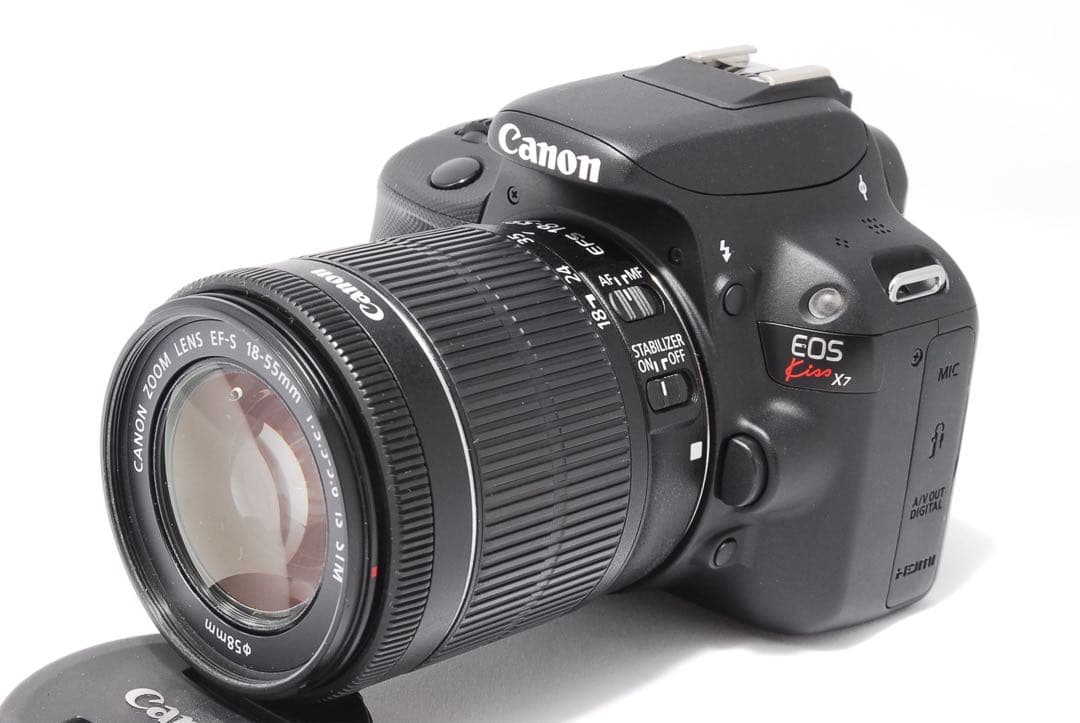Canon EOS Kiss X7 レンズキット スマホ転送 軽量一眼レフ