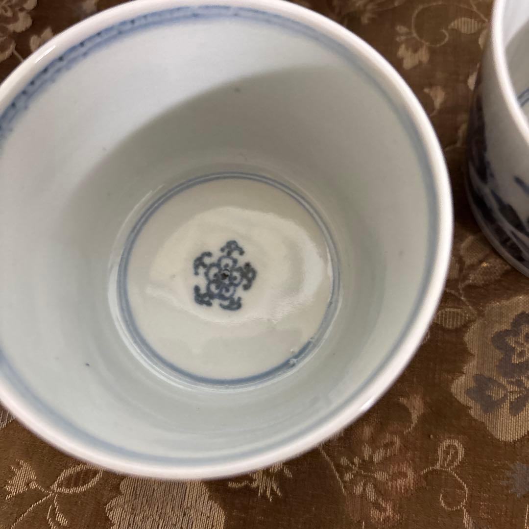 江戸時代古染め付け蕎麦猪口　 　5客