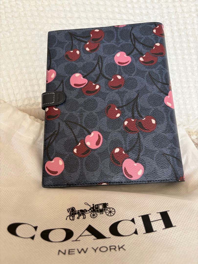 COACH チェリー柄 ノートカバー ノート付き　未使用品