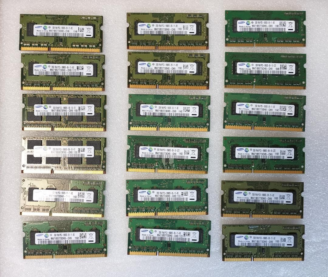 DDR3 PC3 10600S　8500　 2G 18枚セット✕6