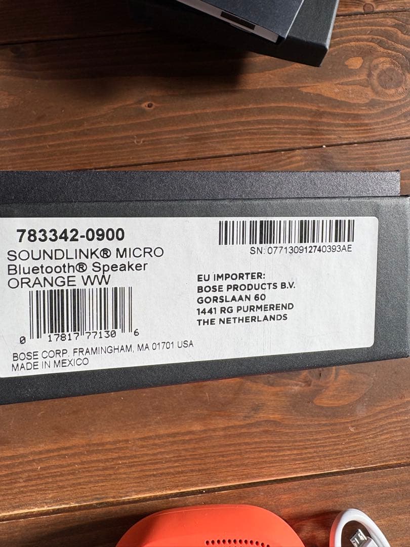 BOSE ワイヤレススピーカー SOUNDLINK MICRO オレンジ