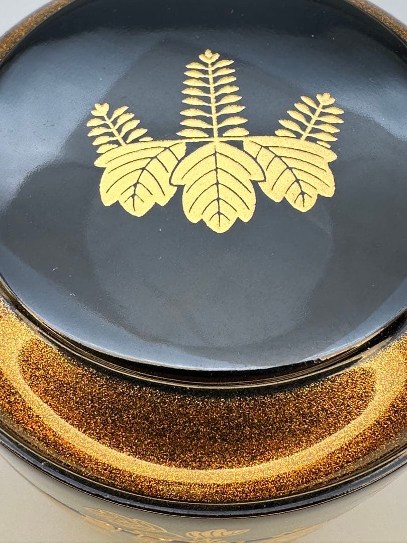 茶道具　棗　鈴木松栄　桐竹蒔絵