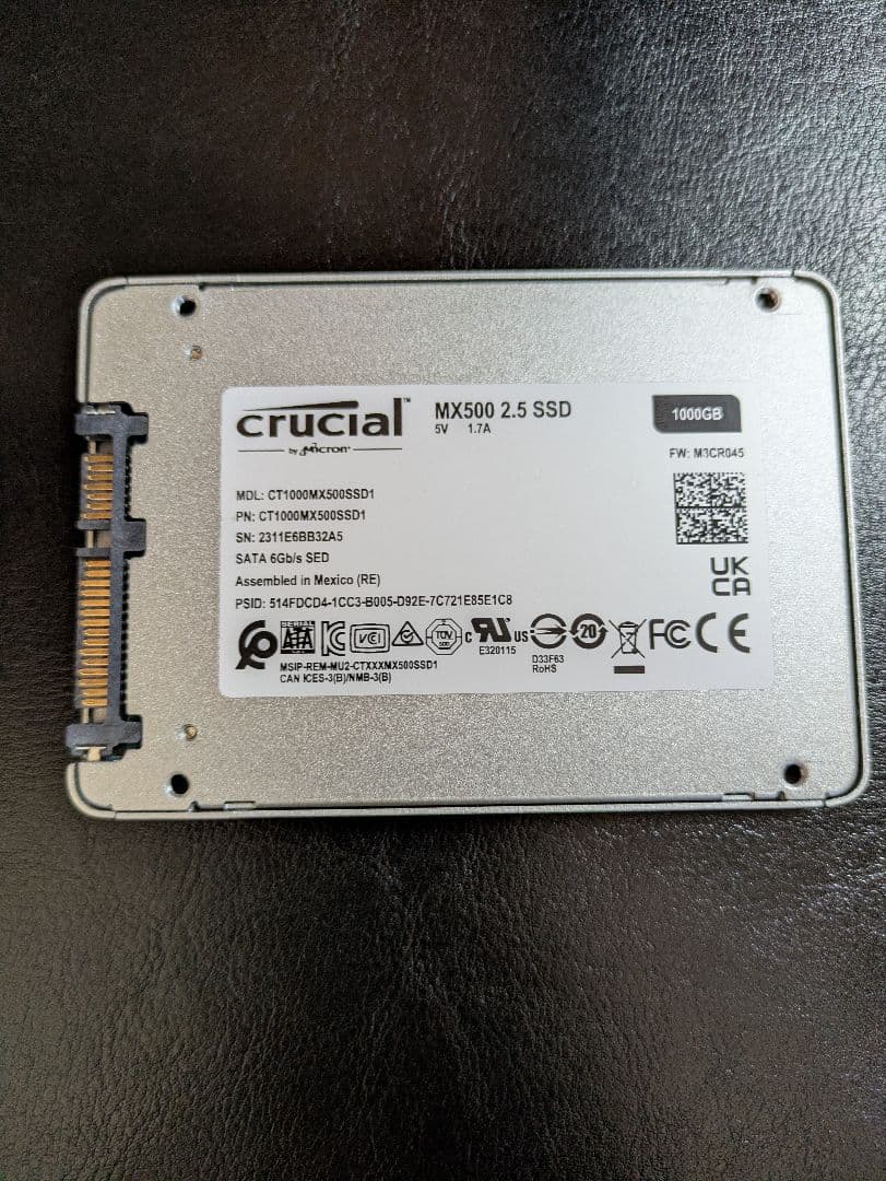 内蔵型SSD Crucial SATA SSD MX500 1TB