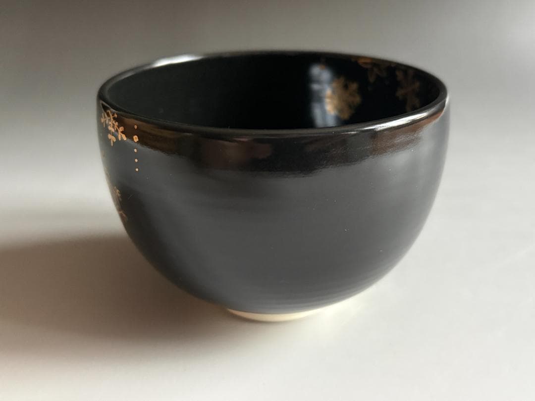 Ringo　加藤永山　黒仁清　茶碗　　茶道具