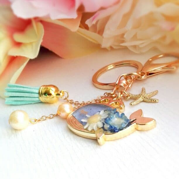 売れました　華くじらキーホルダー　レジン