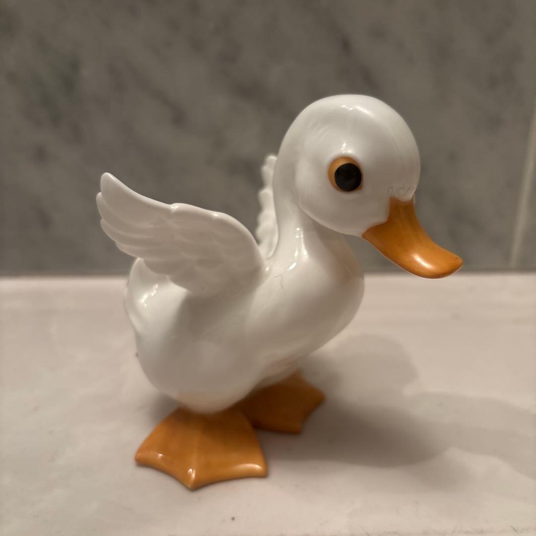 イギリス70年代ロイヤル・オズボーン生きているように美しい瞳のアヒル陶器