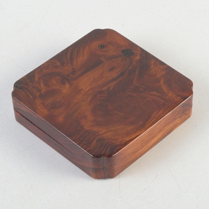茶道具　臥龍松　四方香合　時代箱　V　9933