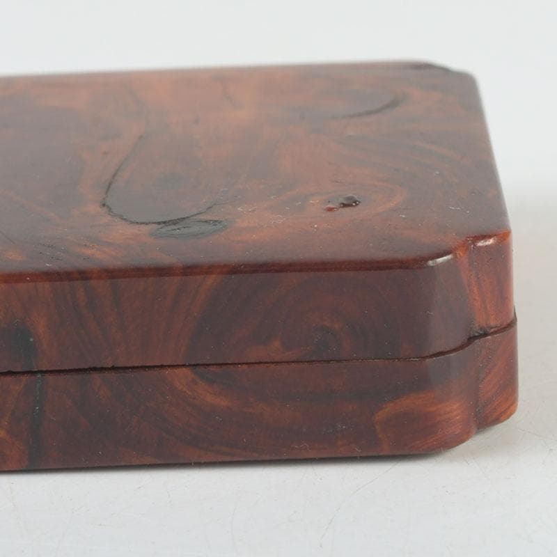 茶道具　臥龍松　四方香合　時代箱　V　9933