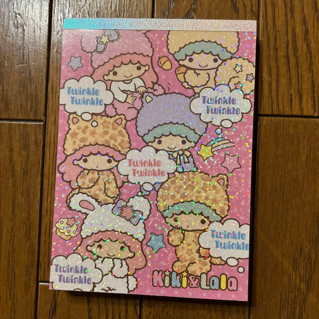 【レトロ】キキララ　メモ帳　ボリュームメモ　リトルツインスターズ　サンリオ