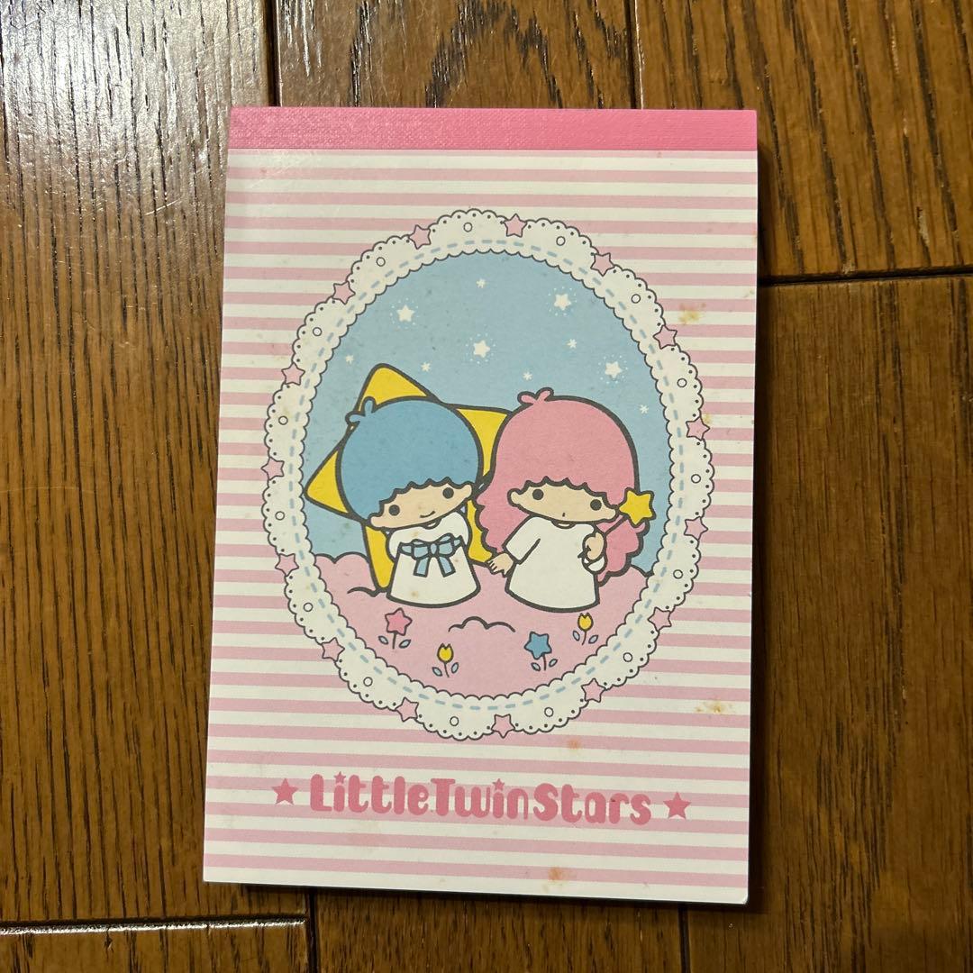 【レトロ】キキララ　メモ帳　ボリュームメモ　リトルツインスターズ　サンリオ