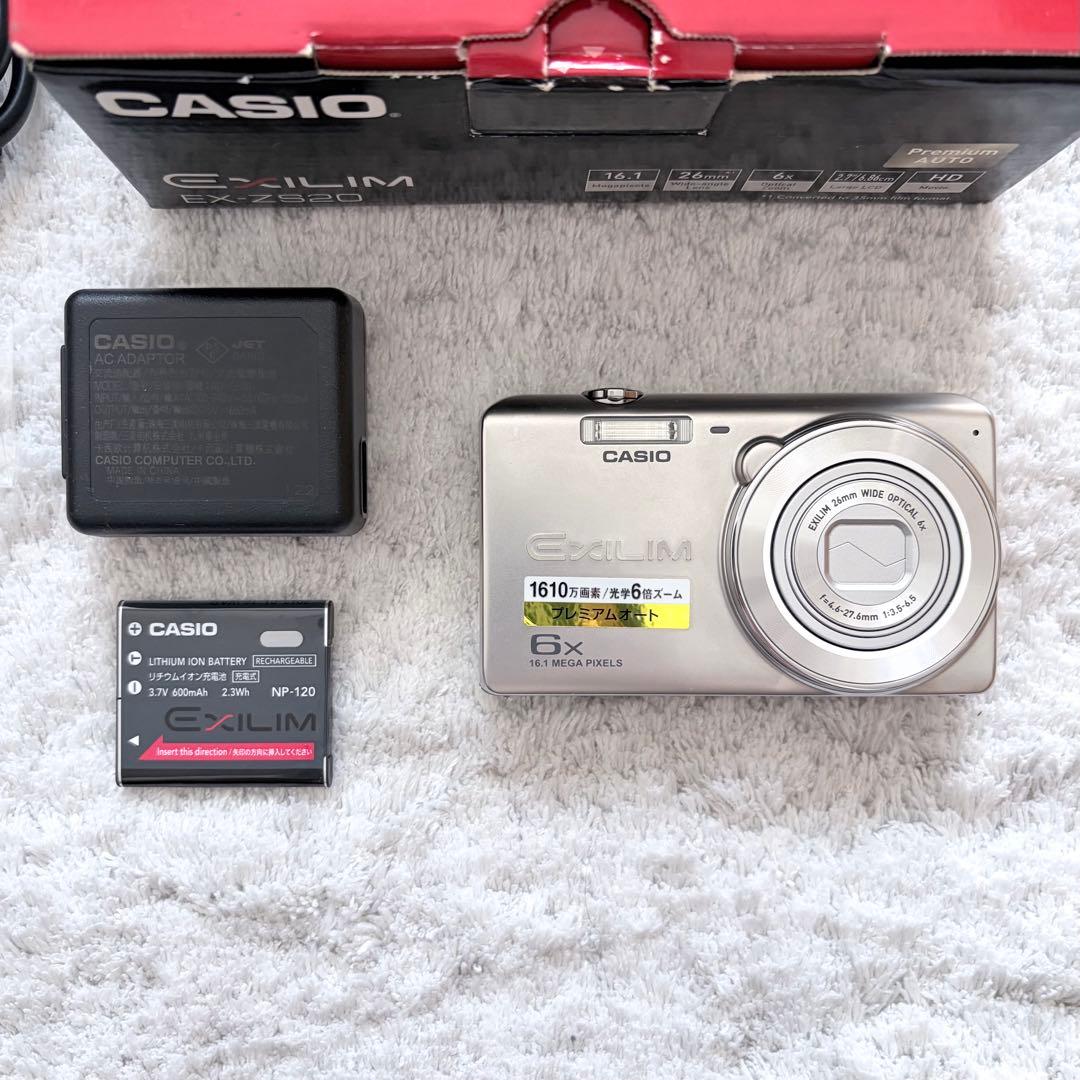 美品【動作確認済】CASIO カシオ EXILIM EX-ZS20 レトロカメラ