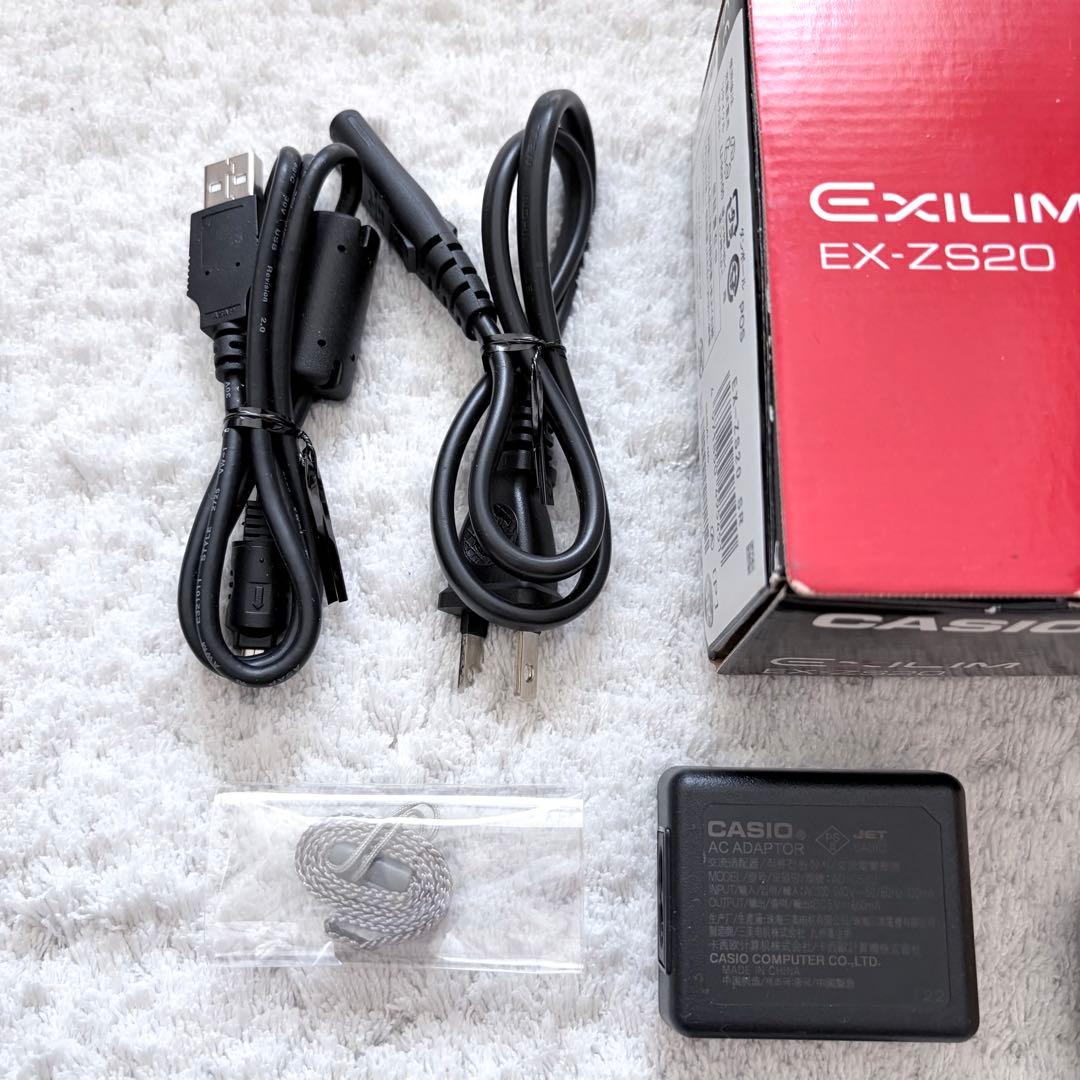 美品【動作確認済】CASIO カシオ EXILIM EX-ZS20 レトロカメラ