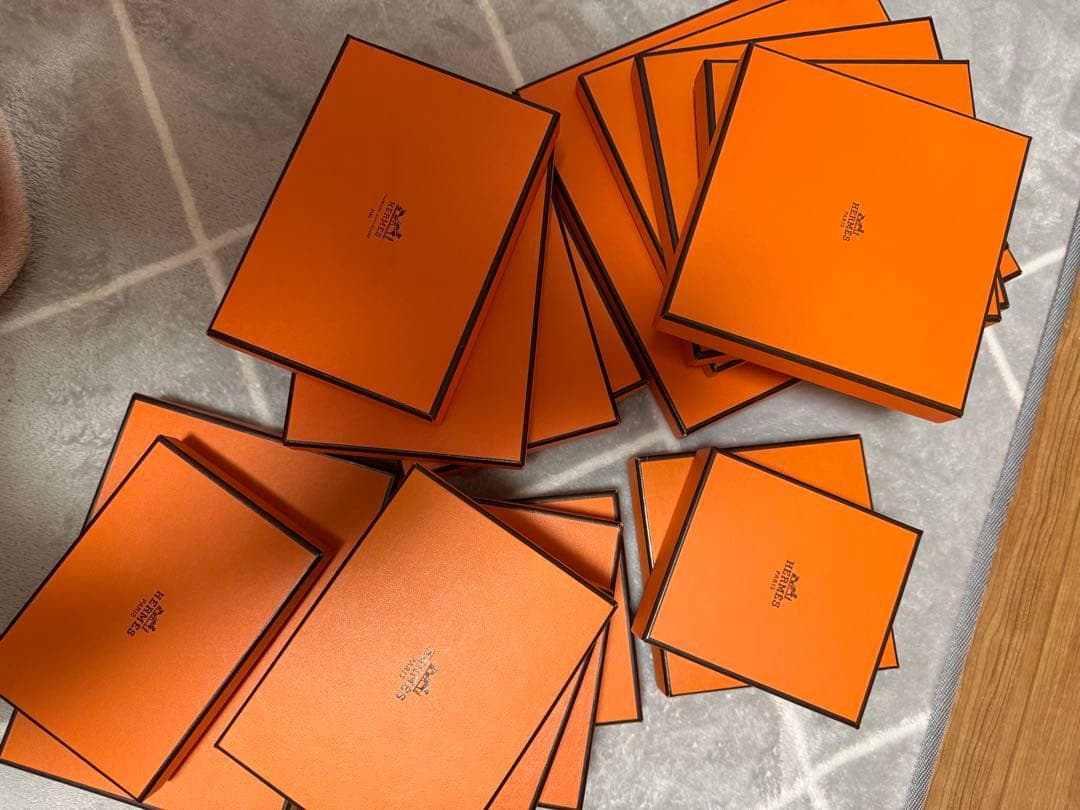 【40個送料込み】HERMES エルメス　空箱　オレンジボックス　まとめ売り