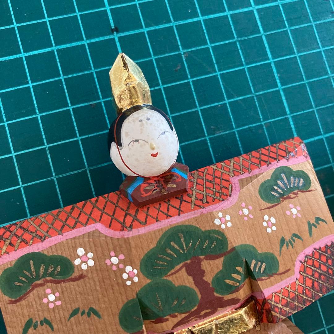 奈良県 伝統工芸品 奈良一刀彫 立雛 雛人形セット