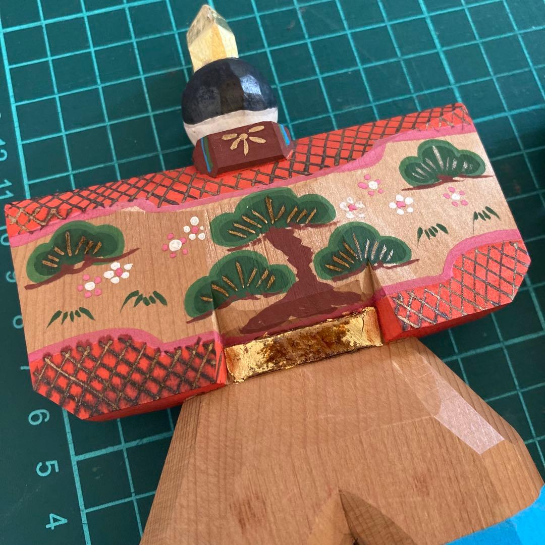 奈良県 伝統工芸品 奈良一刀彫 立雛 雛人形セット