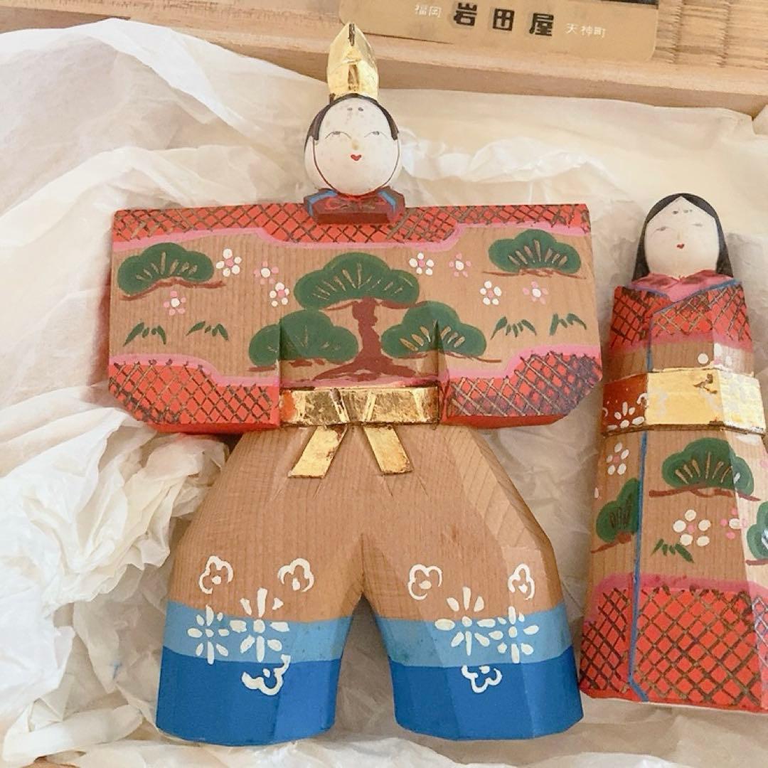 奈良県 伝統工芸品 奈良一刀彫 立雛 雛人形セット