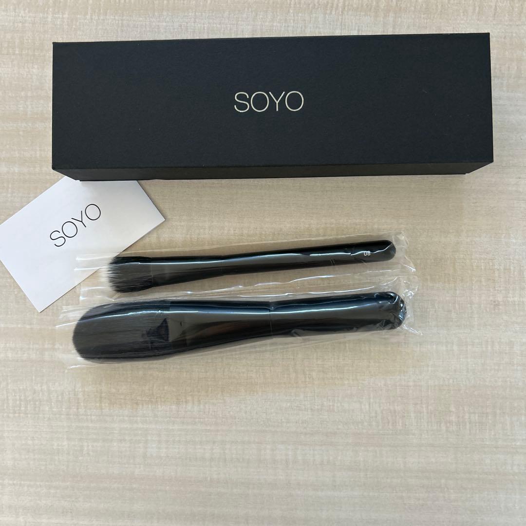 SOYO フェイスブラシセット 2本 ブラック