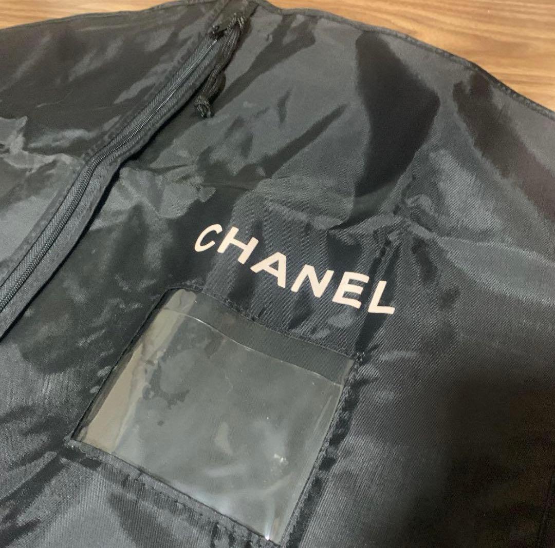 CHANEL ガーメントバッグ 黒 ナイロン