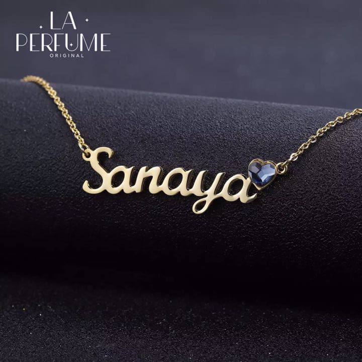 名入れ♡ハート誕生石付き⭐︎カスタムネックレス✨イニシャル ハンドメイド
