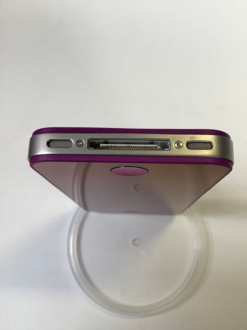iPhone4S 32GB ミラー紫のカスタムパネル完動品