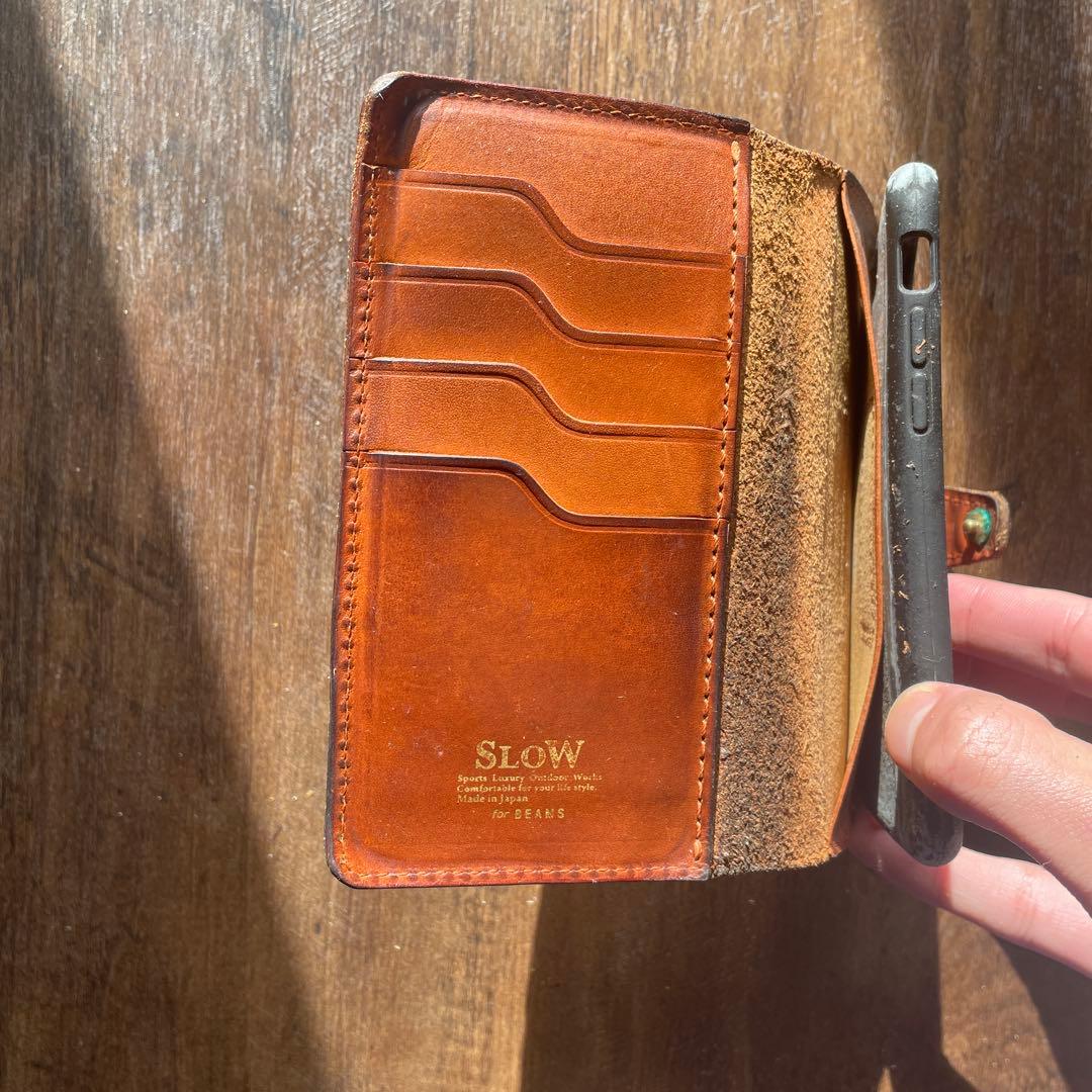 BEAMS SLOW 手帳型レザーケース 日本製
